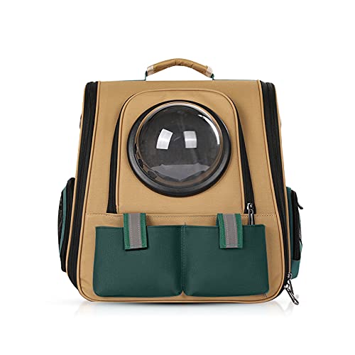 PETCUTE Mochila para Perro Pequeños Bolsa de Transporte para Gatos Transpirable Transparente Mochila Cápsula Espacio para Mascotas Viajes Senderismo Camping