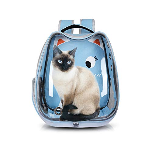 PETCUTE Mochila Perro Pequeños Bolsa para Transportar Gatos Transpirable Mochila Cápsula para Mascotas Viajes Senderismo Camping