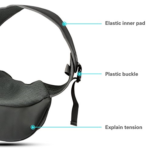 PETCUTE Transportín para Mascotas Bolsa Portátil para Perros Bolsa Portador Hombro de Perro Bolso de Hombro para Perros Gatos pequeños y medianos