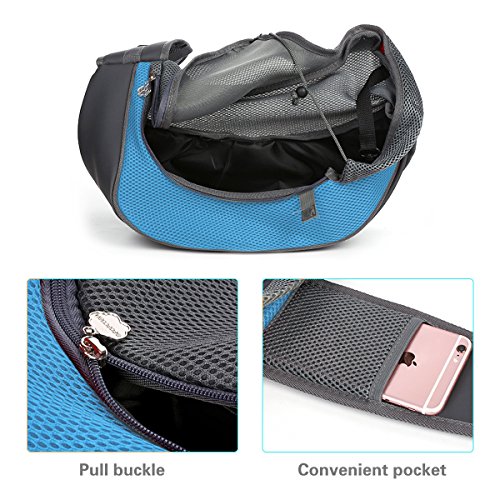 PETCUTE Transportín para Mascotas Bolsa Portátil para Perros Bolsa Portador Hombro de Perro Bolso de Hombro para Perros Gatos pequeños y medianos