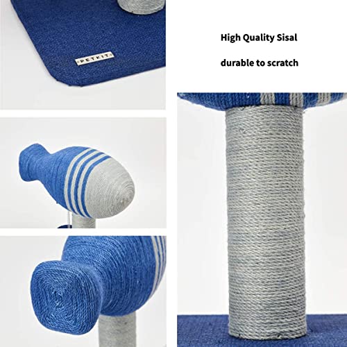 PETKIT Árbol rascador para gatos con 2 juguetes para gatos. Bonito árbol rascador de actividad de sisal de 30 x 40 x 42,5 cm.