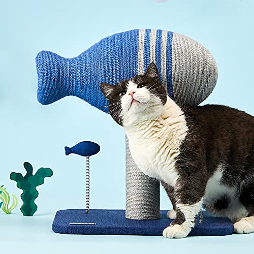 PETKIT Árbol rascador para gatos con 2 juguetes para gatos. Bonito árbol rascador de actividad de sisal de 30 x 40 x 42,5 cm.