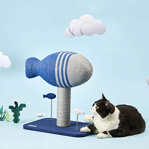 PETKIT Árbol rascador para gatos con 2 juguetes para gatos. Bonito árbol rascador de actividad de sisal de 30 x 40 x 42,5 cm.