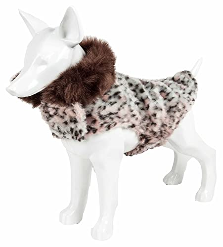 PetLife Luxe - Abrigo para Perro, diseño de Guepardo, tamaño Grande, Color Rosa