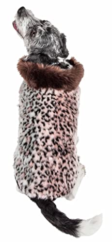 PetLife Luxe - Abrigo para Perro, diseño de Guepardo, tamaño Grande, Color Rosa