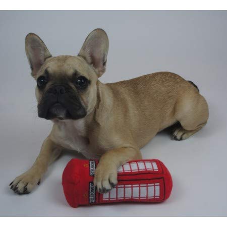 PetLondon - Caja de teléfono de Peluche para Perro y Cachorro, 15,2 cm, con chirriador, diseño de Londres
