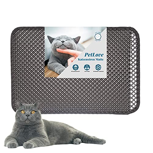 PetLove Alfombrilla de arena para gatos con diseño de panal, 60 x 40 cm