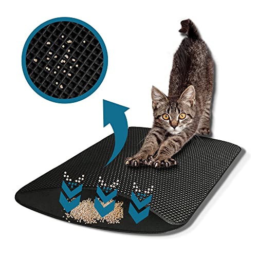 PetLove Alfombrilla de arena para gatos con diseño de panal, 60 x 40 cm
