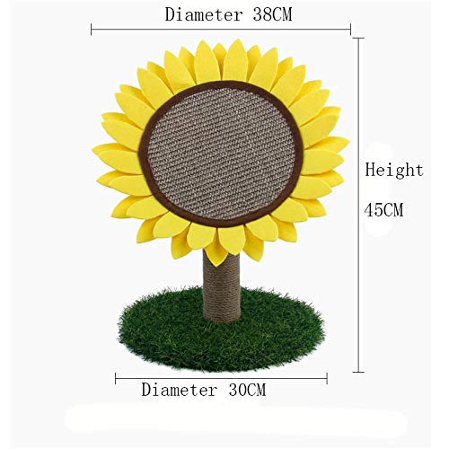 PetMeows Alfombrilla rascador para Gatos árbol trepador sisal rascador para Gatos Silla tapete para Mesa Muebles Cubierta Protectora Gato Jugar Juguete Girasol