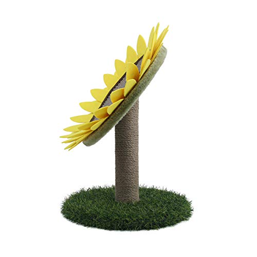 PetMeows Alfombrilla rascador para Gatos árbol trepador sisal rascador para Gatos Silla tapete para Mesa Muebles Cubierta Protectora Gato Jugar Juguete Girasol
