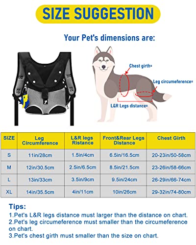 Petotw Mochilas para Perros PequeñOs y Medianos, Mochilas para Transportador Perros con Bolsillos Multifuncionales, Ideal para Viajar, IR de ExcursióN, IR de Comprass(M,Gris)