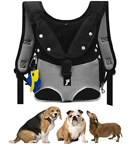 Petotw Mochilas para Perros PequeñOs y Medianos, Mochilas para Transportador Perros con Bolsillos Multifuncionales, Ideal para Viajar, IR de ExcursióN, IR de Comprass(M,Gris)