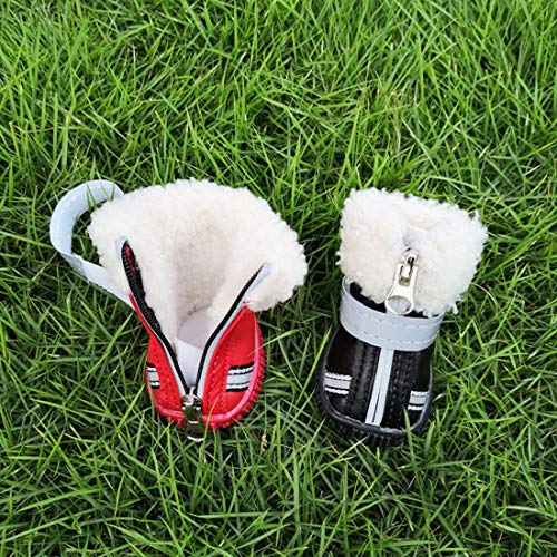 PetPhindU Botas Botas De Nieve Perro Antideslizante, Resistente Al Agua De Felpa Térmica Botines Reflectante De La Pata De La Pata Protector Antideslizante Botas Cuidado De La Pata del Protector