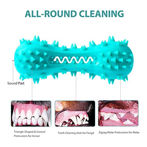 Petrichori Juguete de Cepillo de Dientes Masticador para Perros Adecuado para Perros Grandes masticadores agresivos Cuidado Dental Juguete de Cepillo de Dientes no tóxico - Azul