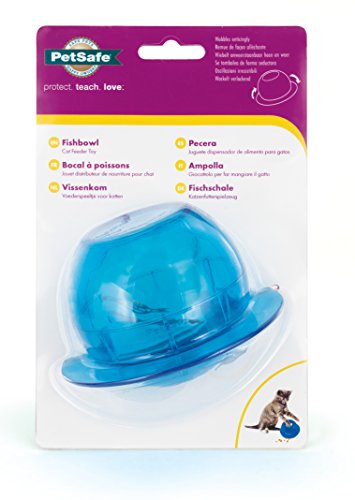 PetSafe - Juguete Dispensador de Comida para Gatos, Golosinas, Tarro de Pescado - Funkitty Fishbowl para Gatos