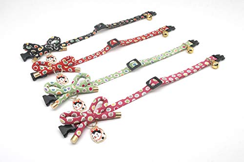 PetSoKoo Collar de gato pajarita con lazo de campana con lindo encanto de gato.