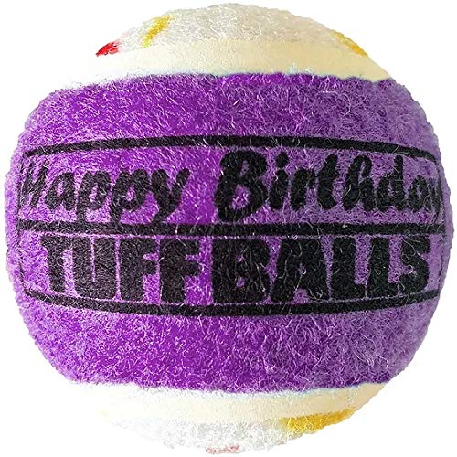PetSport Jr. Happy Birthday Tuff Balls (4,6 cm Happy Birthday Tuff Balls Jr 4 unidades)