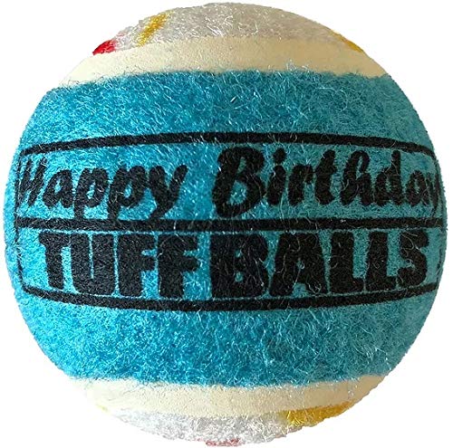 PetSport Jr. Happy Birthday Tuff Balls (4,6 cm Happy Birthday Tuff Balls Jr 4 unidades)