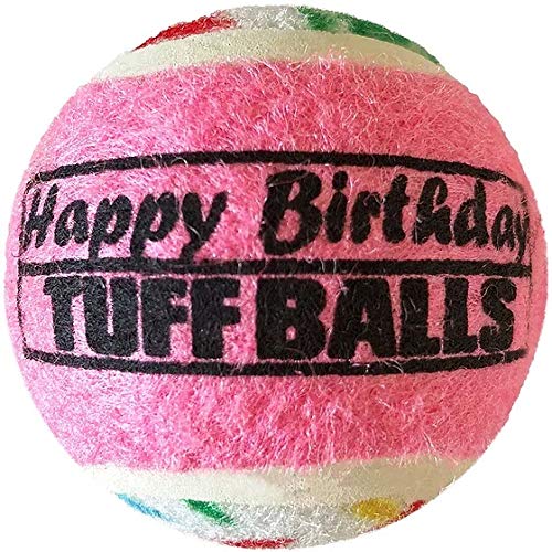 PetSport Jr. Happy Birthday Tuff Balls (4,6 cm Happy Birthday Tuff Balls Jr 4 unidades)