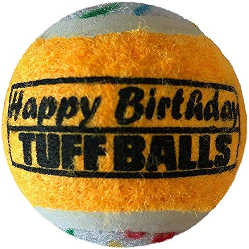 PetSport Jr. Happy Birthday Tuff Balls (4,6 cm Happy Birthday Tuff Balls Jr 4 unidades)