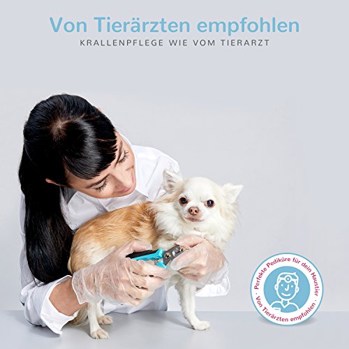 Pettle Cortapastas Profesional para Conejos, cobayas y pequeños Animales - 100% Libre de astillas Gracias a Las Hojas de Acero Inoxidable más afiladas - alicate de Garras + Lima de Garras + e-Book