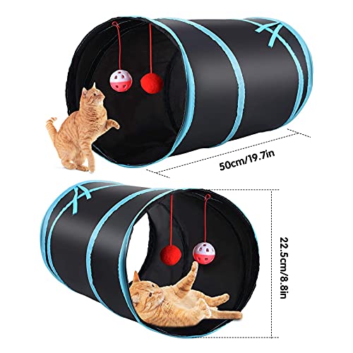 PETTOM Juguetes para Gatos 30 Piezas Juguete Interactivo con Plumas para Gatito Juguetes para Gatos con Plumas Túnel Set di Juguetes Muelle Gato para Gatita Interactivo Ratones