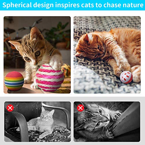 PETTOM Juguetes para Gatos 30 Piezas Juguete Interactivo con Plumas para Gatito Juguetes para Gatos con Plumas Túnel Set di Juguetes Muelle Gato para Gatita Interactivo Ratones