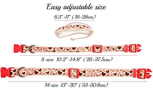 pettsie Collar de perro a juego y pulsera de la amistad del propietario, tamaño ajustable pequeño y mediano, duradero, cáñamo apto para mascotas con patrón de lujo, cómodo, fuerte