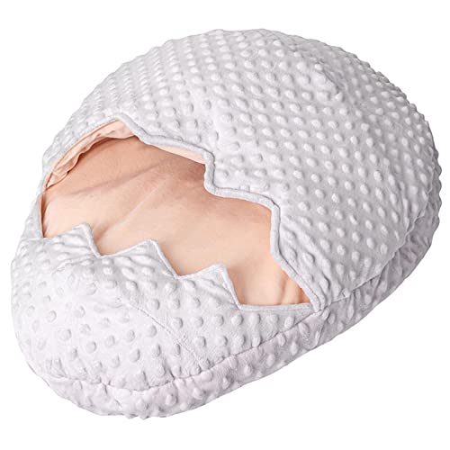 PETUFUN Cama para gatos de gato | Cama de cama en forma de coca de huevo de Molleton suave y suave que ofrece seguridad y calor a los gatos | Funda para gatos y cachorros