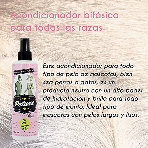 Petuxe Pack para Mascotas Champú + Mascarilla + Acondicionador. Champú Gatos. Todas Las Razas. Todo Tipo de Pelo - Vegano. Lava en Profundidad. con Vitamina E