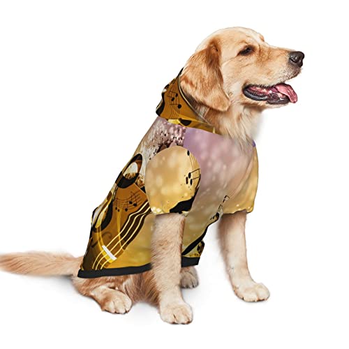 Piano Violín Notas Música Impresión Ropa Perro Ropa De Invierno Sudadera Mediana Y Grande