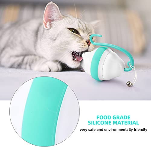 Pidsen Juguetes para Gatos Interactivos Bola De Gato, Bola de Juguete Automática para Gatos con Luces LED, 2 Modos de Velocidad, Rotación Automática de 360 ​​Grados y Carga USB