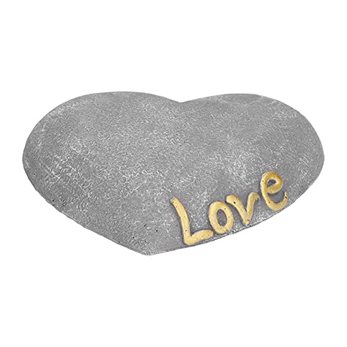Piedra Sepulcral Conmemorativa del Perro, Piedras Conmemorativas Respetuosas del Medio Ambiente del Corazón Herido de la Comodidad de la Resina para el Jardín para el Césped para el(Gris sésamo)