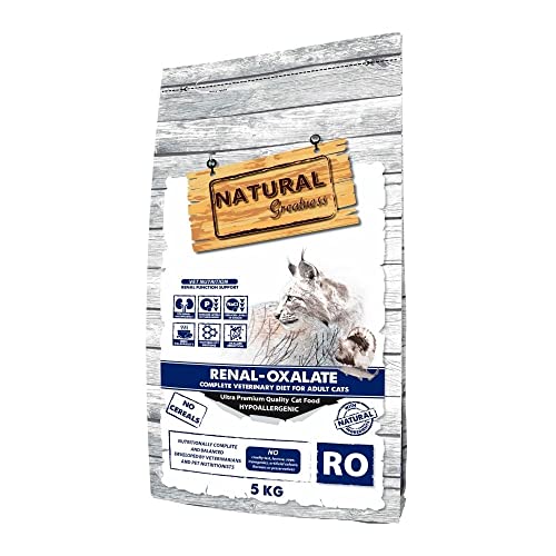 Pienso Veterinario Gatos Renal Oxalate Natural Greatness | 100% Natural Sin Cereales Saco 5 kg | ANIMALUJOS