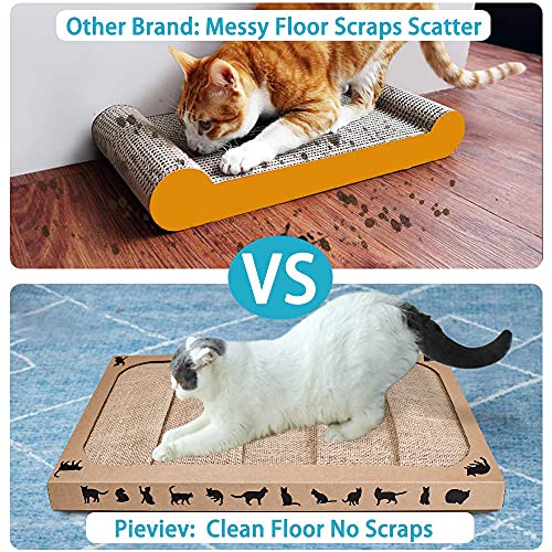 Pieviev Rascador para Gatos (44,5 x 25,9 x 3,5 cm) Sisal Scratching Pad Gato Juguete con Menta Gato (1 Piezas)