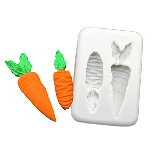 PIGMANA Molde de Silicona de Chocolate para Manualidades de Pascua - Molde de Pascua para Fondant de Zanahoria de Conejito - Moldes para Hornear Pasteles de Conejito, moldes de Dulces de Bricolaje