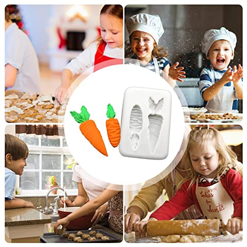 PIGMANA Molde de Silicona de Chocolate para Manualidades de Pascua - Molde de Pascua para Fondant de Zanahoria de Conejito - Moldes para Hornear Pasteles de Conejito, moldes de Dulces de Bricolaje