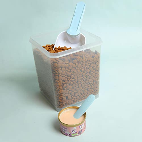 PIGMANA Pala de Comida para Gatos | Scooper de ABS rematado con un Clip de Sellado Seguro para la alimentación de Alimentos para Mascotas | Pala con Capacidad para 1 Taza para Alimentos Secos