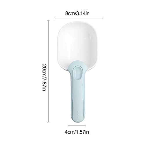 PIGMANA Pala de Comida para Gatos | Scooper de ABS rematado con un Clip de Sellado Seguro para la alimentación de Alimentos para Mascotas | Pala con Capacidad para 1 Taza para Alimentos Secos