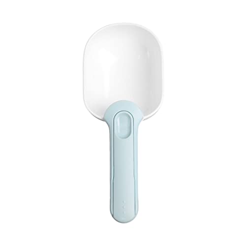 PIGMANA Pala de Comida para Gatos | Scooper de ABS rematado con un Clip de Sellado Seguro para la alimentación de Alimentos para Mascotas | Pala con Capacidad para 1 Taza para Alimentos Secos