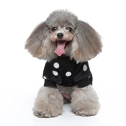 Pijamas para Perros Cálido Invierno Polar Pijamas para Perros pequeños Lunares Patrón de Leopardo Ropa para Cachorros Ropa para Perros Abrigo para Perros Abrigos para Perros pequeños de Invierno