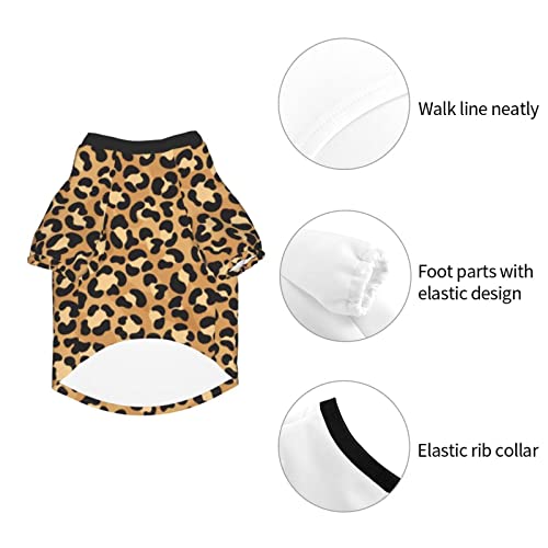Pijamas Suaves para Mascotas, Estampado de Leopardo, Piel de Guepardo, Cachorro, Perro, Atuendo Informal, Ropa para Mascotas, Sudaderas con Capucha, Ropa cálida para Mascotas