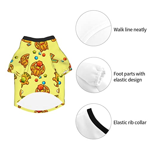 Pijamas Suaves para Mascotas Sigil of Ancient Egipcio Faraón Cachorro Perro Traje Casual Mascotas Use Sudaderas con Capucha Ropa de Abrigo para Mascotas