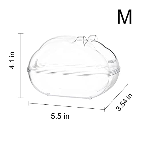 Pipihome Recipiente para baño de arena para mascotas pequeñas, para baño, con pala, para animales pequeños, para el baño, para ratones sirios, cobayas, ratas, ratas y ratones (mediano)