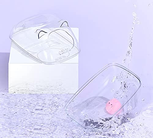 Pipihome Recipiente para baño de arena para mascotas pequeñas, para baño, con pala, para animales pequeños, para el baño, para ratones sirios, cobayas, ratas, ratas y ratones (mediano)