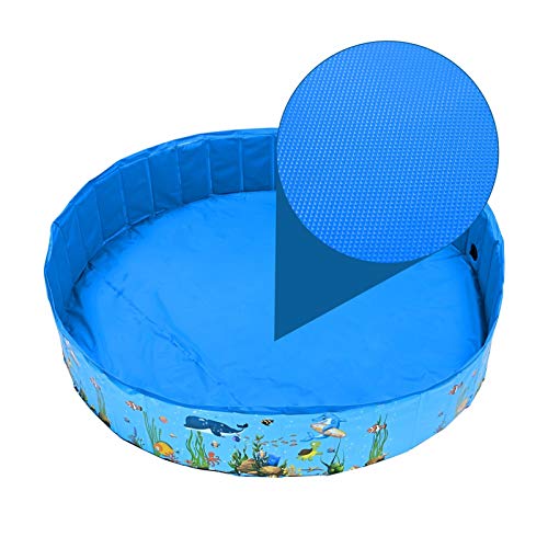 Piscinas para perros Piscina para perros, Pecute Pool Piscina Doble Plegable Pista de mascotas Piscina Piscina Piscina portátil PVC PET PET Bañera Bañera Niños Bola Pits Kiddie Pool para Perros Mascot