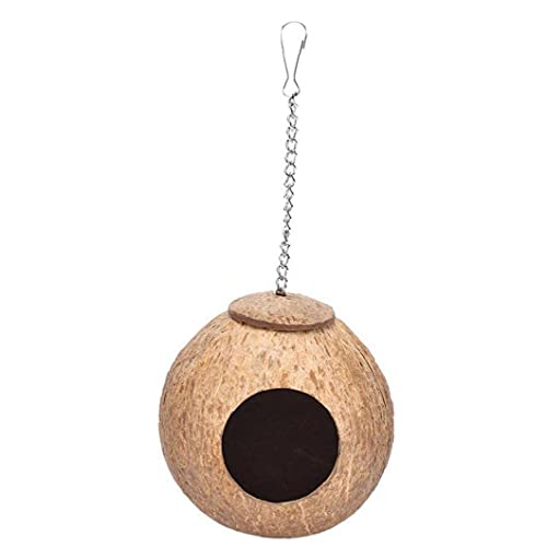 PJKKawesome Shell Pájaro Nido Loro Anidamiento Pájaro Casa Colgante Cadena Jaula Masticar Juguete