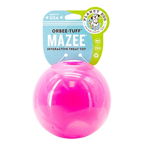 Planet Dog Orbee-Tuff Mazee - Dispensador de recompensas con forma de laberinto - Rompecabezas para perros - Rosa