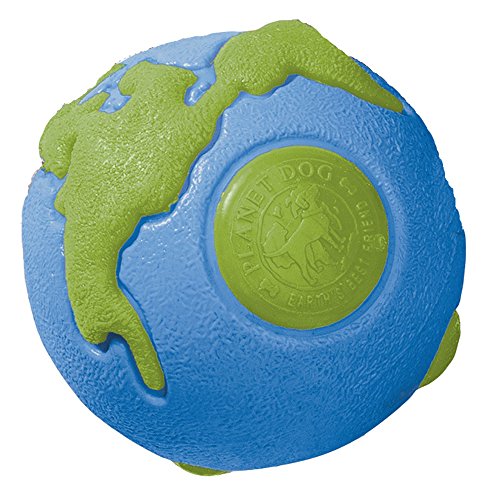 Planet Dog Orbee-Tuff Planet - Pelota con dispensador de recompensas para perros - Azul/verde - Grande
