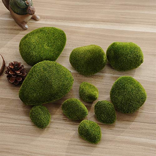 Planta de decoración del Acuario 5pcs Verde Espuma Acuario Bola de Musgo Artificial Planta de Flores de Seda Decoración bajo el Agua del Acuario Durable (Color : Green, Size : S)
